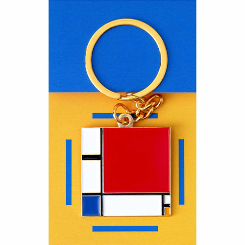 Keyring Composition with Red, Blue, and Yellow