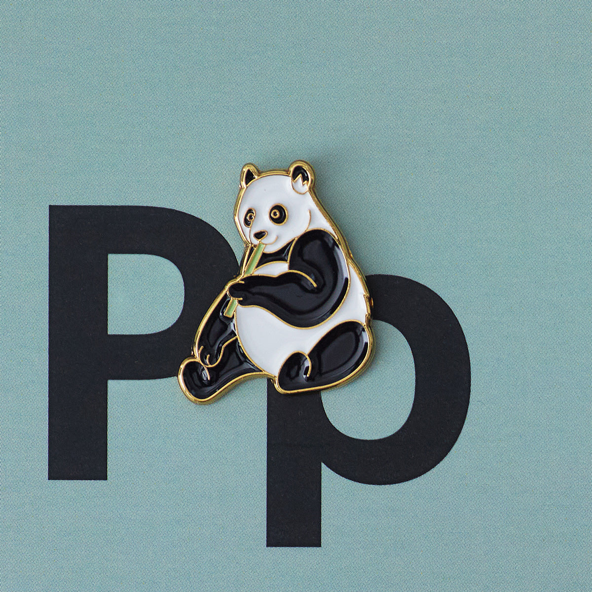 Panda with bamboo