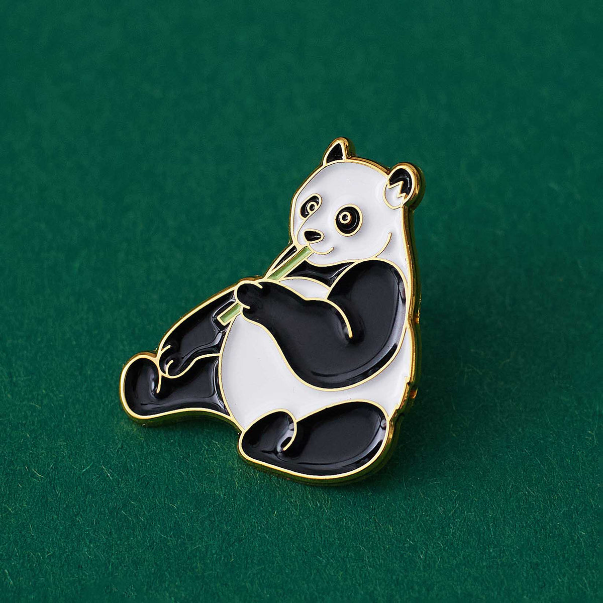 Panda with bamboo